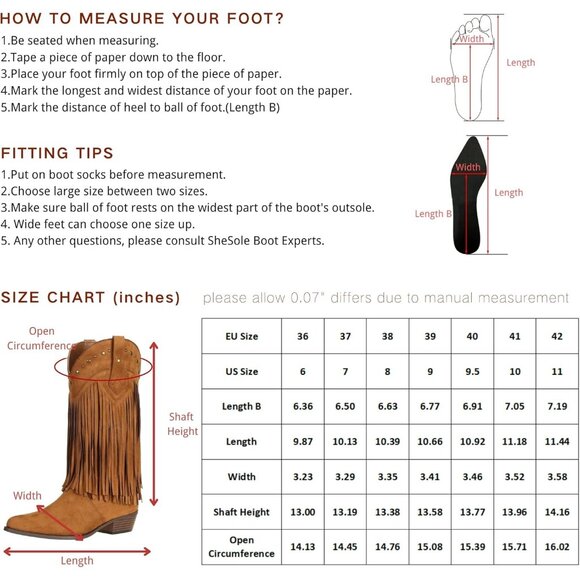 Women's Brown Cow Girl Block Heel Calf High Faux Suede Western Boots Shoes - Picture 6 of 9